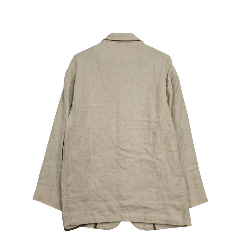 【中古品】【メンズ】 CAPALBIO カパルビオ イタリア製 5B LINEN JACKET 5ボタン リネンジャケット アウター長袖 141-250530-ma-16-izu サイズ：48 カラー：ベージュ 万代Net店
