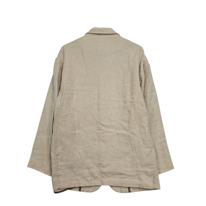【中古品】【メンズ】 CAPALBIO カパルビオ イタリア製 5B LINEN JACKET 5ボタン リネンジャケット アウター長袖 141-250530-ma-16-izu サイズ：48 カラー：ベージュ 万代Net店