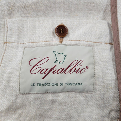 【中古品】【メンズ】 CAPALBIO カパルビオ イタリア製 5B LINEN JACKET 5ボタン リネンジャケット アウター長袖 141-250530-ma-16-izu サイズ：48 カラー：ベージュ 万代Net店