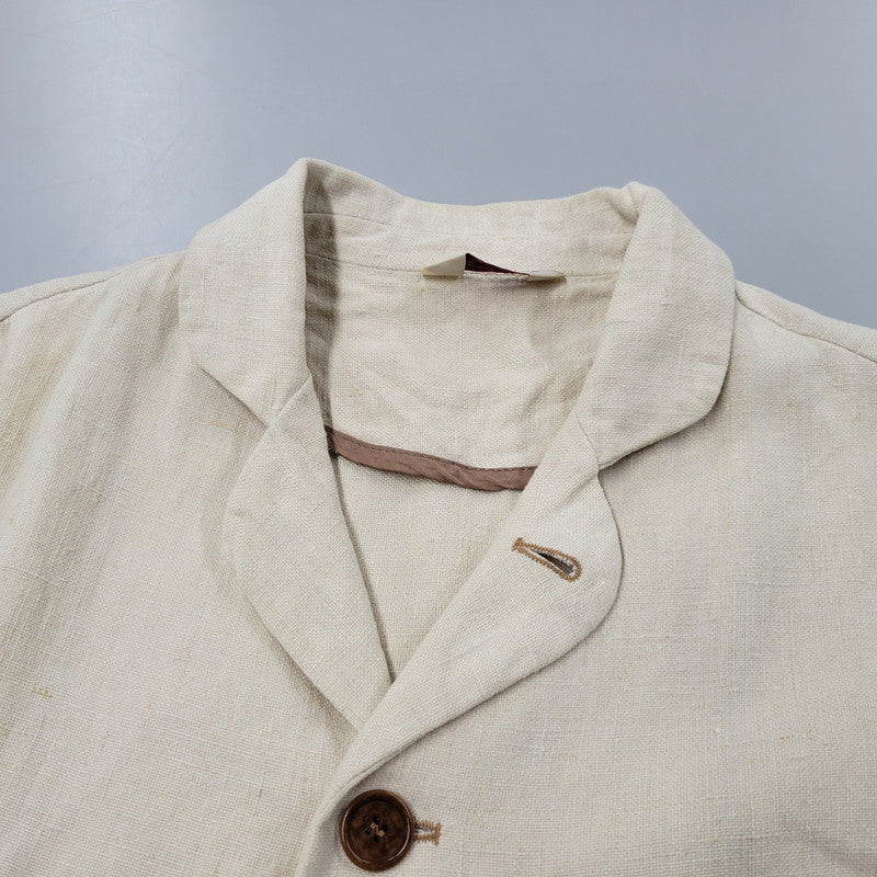 【中古品】【メンズ】 CAPALBIO カパルビオ イタリア製 5B LINEN JACKET 5ボタン リネンジャケット アウター長袖 141-250530-ma-16-izu サイズ：48 カラー：ベージュ 万代Net店