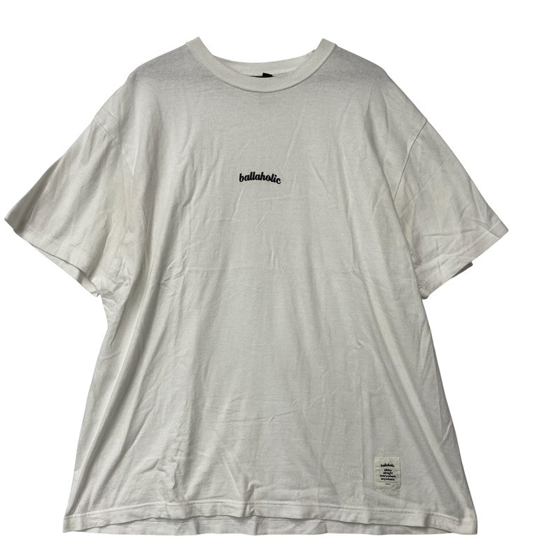 【中古品】【メンズ】 BALLAHOLIC ボーラホリック LOGO SS TEE ロゴ ショートスリーブT トップス 半袖 142-250627-ma-09-izu サイズ：XXL カラー：ホワイト 万代Net店