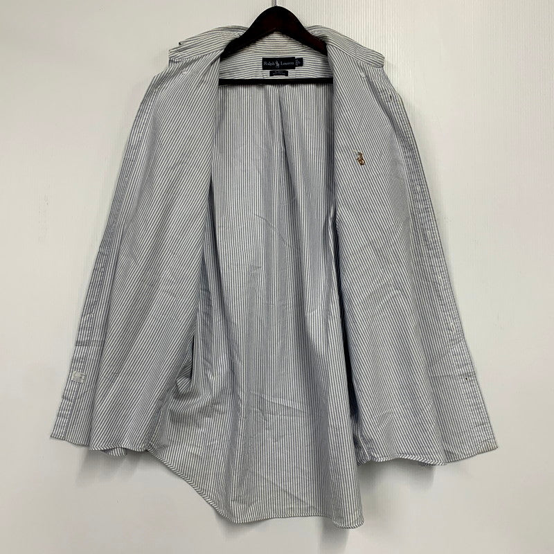 【中古品】【メンズ】 RALPH LAUREN ラルフローレン BLAKE LS BD SHIRT STRIPE ブレイク ロングスリーブ ボタンダウン シャツ ストライプ 長袖 トップス 146-250605-as-22-izu サイズ：L カラー：ブルー×ホワイト 万代Net店