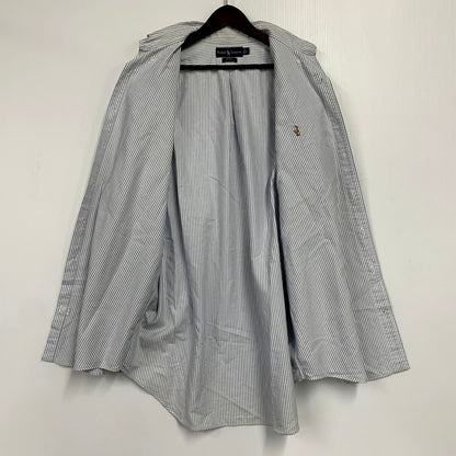 【中古品】【メンズ】 RALPH LAUREN ラルフローレン BLAKE LS BD SHIRT STRIPE ブレイク ロングスリーブ ボタンダウン シャツ ストライプ 長袖 トップス 146-250605-as-22-izu サイズ：L カラー：ブルー×ホワイト 万代Net店