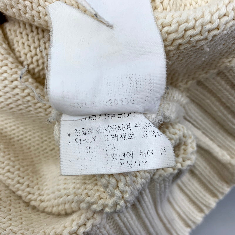 【現状渡し品】【メンズ】 COTTON KNIT SWEATER コットン ニット セーター 長袖 トップス 146-250605-as-16-izu サイズ：110 カラー：ナチュラル系 万代Net店