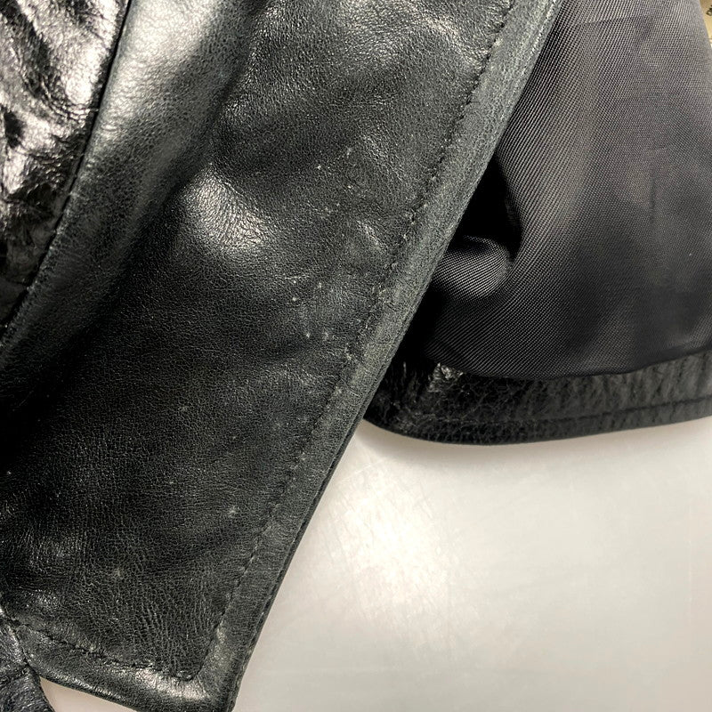 【中古品】【メンズ】 OLD GAP オールドギャップ COW LEATHER TAILORED JACKET 303879 カウレザーテーラードジャケット アウター 146-250531-as-05-izu サイズ：S カラー：ブラック 万代Net店