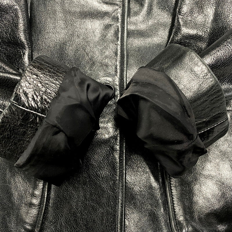 【中古品】【メンズ】 OLD GAP オールドギャップ COW LEATHER TAILORED JACKET 303879 カウレザーテーラードジャケット アウター 146-250531-as-05-izu サイズ：S カラー：ブラック 万代Net店