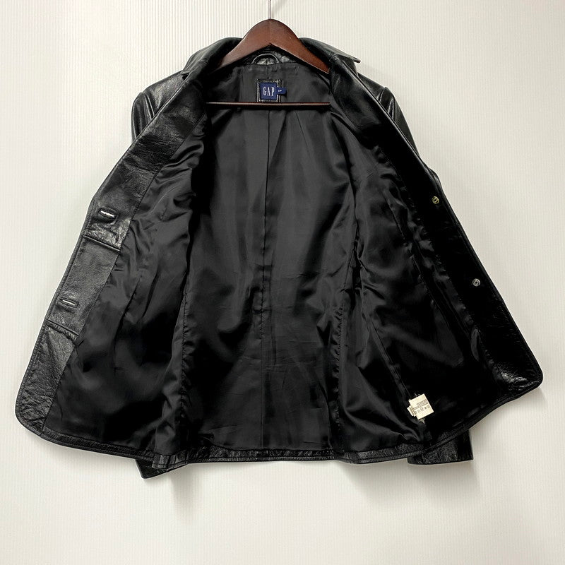 【中古品】【メンズ】 OLD GAP オールドギャップ COW LEATHER TAILORED JACKET 303879 カウレザーテーラードジャケット アウター 146-250531-as-05-izu サイズ：S カラー：ブラック 万代Net店