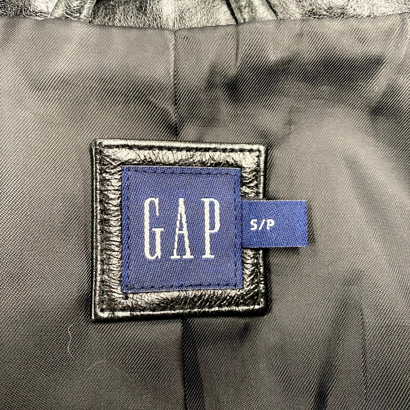 【中古品】【メンズ】 OLD GAP オールドギャップ COW LEATHER TAILORED JACKET 303879 カウレザーテーラードジャケット アウター 146-250531-as-05-izu サイズ：S カラー：ブラック 万代Net店