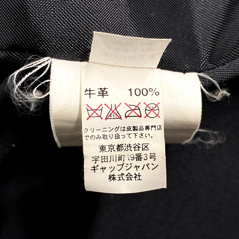 【中古品】【メンズ】 OLD GAP オールドギャップ COW LEATHER TAILORED JACKET 303879 カウレザーテーラードジャケット アウター 146-250531-as-05-izu サイズ：S カラー：ブラック 万代Net店