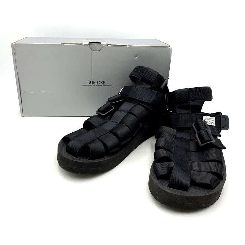 【中古品】【メンズ/レディース】 SUICOKE スイコック OG-032VH SHACO-VH シャコ 靴 サンダル 165-250610-ya-12-izu サイズ：US8 カラー：BLACK 万代Net店