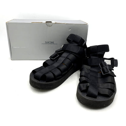 【中古品】【メンズ/レディース】 SUICOKE スイコック OG-032VH SHACO-VH シャコ 靴 サンダル 165-250610-ya-12-izu サイズ：US8 カラー：BLACK 万代Net店