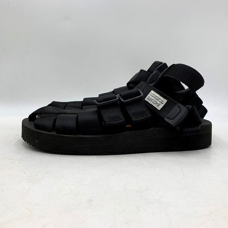 【中古品】【メンズ/レディース】 SUICOKE スイコック OG-032VH SHACO-VH シャコ 靴 サンダル 165-250610-ya-12-izu サイズ：US8 カラー：BLACK 万代Net店