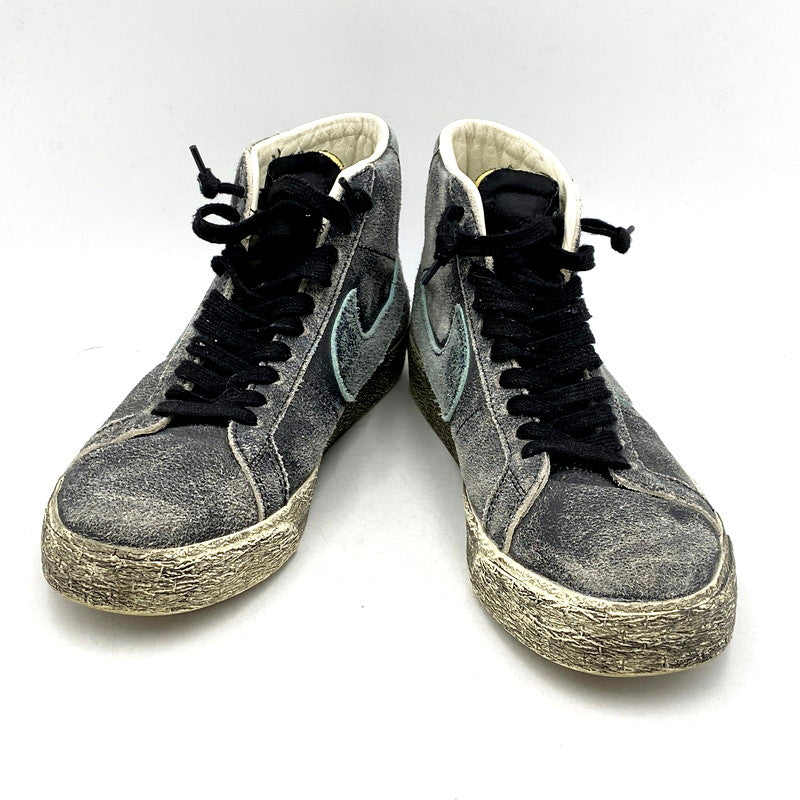 【中古品】【メンズ】 ZOOM BLAZER MID PRM DA1839-001 ズーム ブレーザー ミッド プレミアム スニーカー シューズ 靴 160-250605-as-03-izu サイズ：26.5cm カラー：BLACK/LIGHT DEW-COCONUT MILK 万代Net店