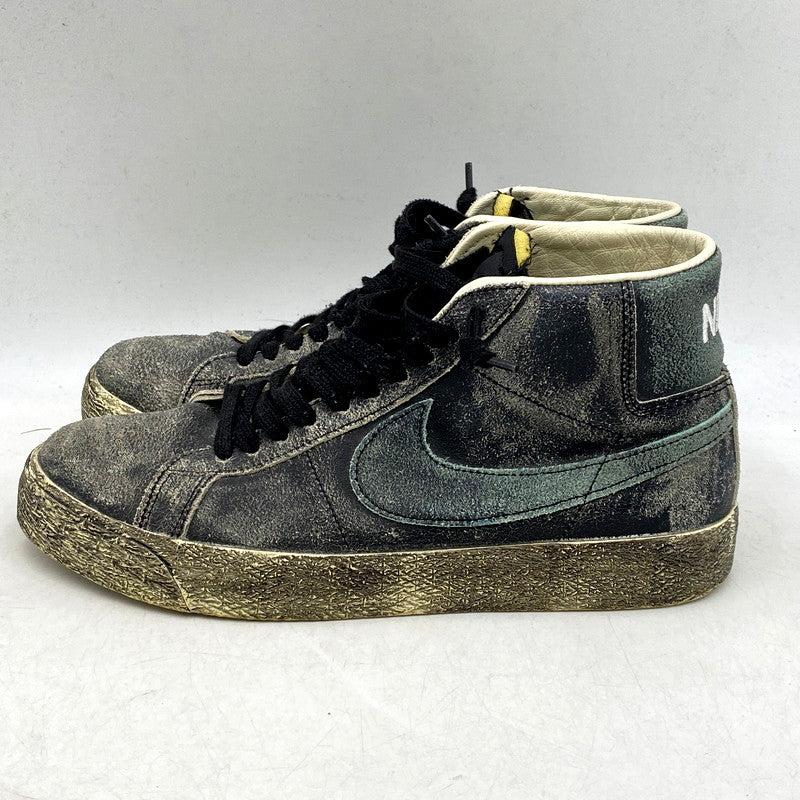 【中古品】【メンズ】 ZOOM BLAZER MID PRM DA1839-001 ズーム ブレーザー ミッド プレミアム スニーカー シューズ 靴 160-250605-as-03-izu サイズ：26.5cm カラー：BLACK/LIGHT DEW-COCONUT MILK 万代Net店