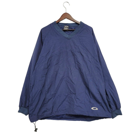 【中古品】【メンズ】 OLD OAKLEY SOFTWARE オールド オークリー ソフトウェア V NECK PULLOVER JACKET Vネック プルオーバー ジャケット 韓国製 146-250601-as-08-izu サイズ：M カラー：ネイビー 万代Net店