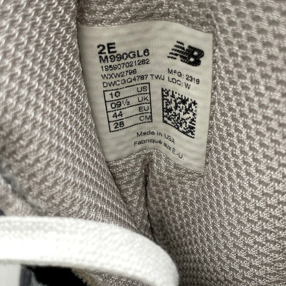 【中古美品】【メンズ】 NEW BALANCE ニューバランス M990GL6 990V6 靴 スニーカー シューズ 162-250602-ma-10-izu サイズ：28cm カラー：GRAY (HEEL LOGO NB) 万代Net店