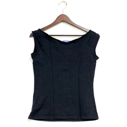 【中古品】【レディース】 BURBERRY LONDON-BLUE LABEL- バーバリーロンドン ブルーレーベル FA510-158 TANKTOP タンクトップ トップス ノースリーブ 168-250607-ma-02-izu サイズ：38 カラー：黒 万代Net店