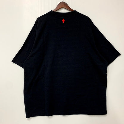 【中古美品】【メンズ】 MARCELO BURLON マルセロ・バーロン CMAA054S22JER005 FEATHERS NECKLACE PRINT TEE フェザーズネックレスプリントT トップス 半袖 141-250602-ma-24-izu サイズ：XXL カラー：BLACK 万代Net店