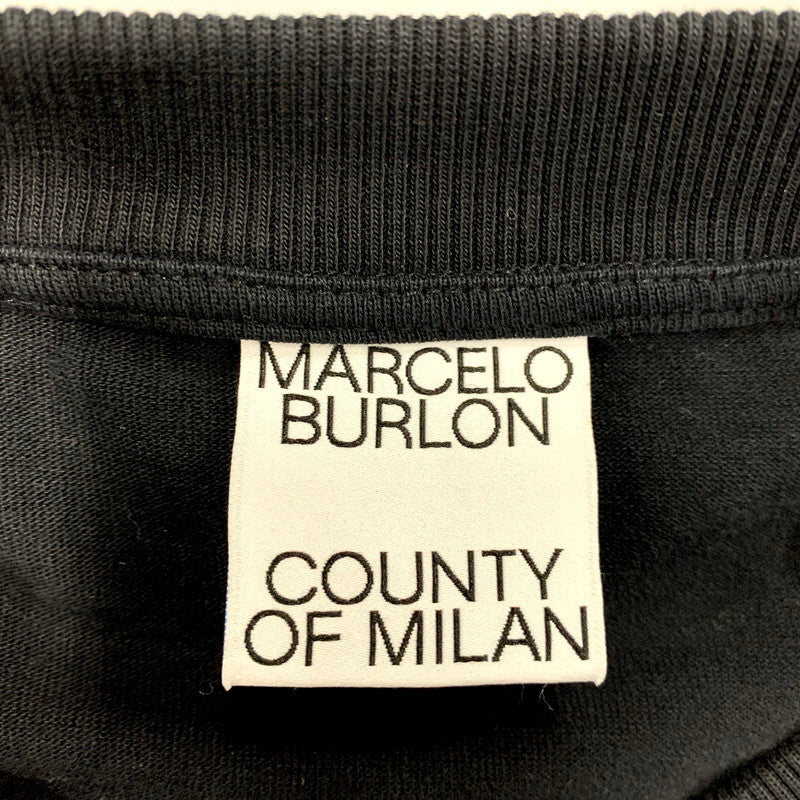 【中古美品】【メンズ】 MARCELO BURLON マルセロ・バーロン CMAA054S22JER005 FEATHERS NECKLACE PRINT TEE フェザーズネックレスプリントT トップス 半袖 141-250602-ma-24-izu サイズ：XXL カラー：BLACK 万代Net店