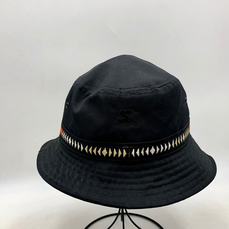 【中古品】【メンズ/レディース】 MARCELO BURLON マルセロバーロン ×STARTER スターター CMLB006S21FAB001 CROSS TAPE BUCKET HAT クロステープ バケット ハット 帽子 185-250610-ya-14-izu サイズ：OSFM カラー：BLACK 万代Net店