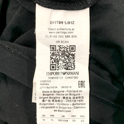 【中古品】【メンズ】 3H1T9H 1J91Z BIG LOGO SS LINGER TEE ビッグロゴ ショートスリーブ リンガー Tシャツ トップス 半袖 141-250610-ya-01-izu サイズ：XL カラー：黒系 万代Net店