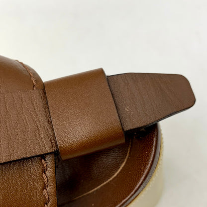 【中古品】【レディース】 Chloe クロエ 031855 LEATHER STRAP SANDAL レザー ストラップ サンダル 靴 167-250610-ya-11-izu サイズ：36 カラー：茶 万代Net店