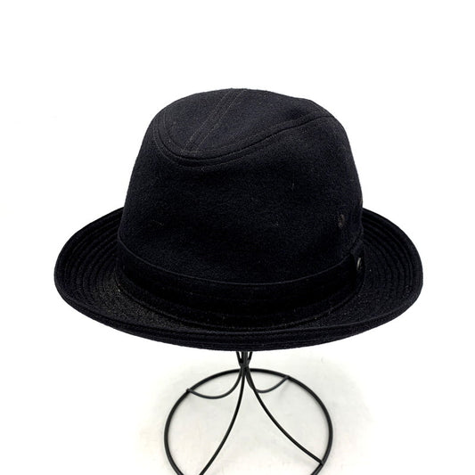 【中古品】【メンズ/レディース】 Borsalino ボルサリーノ WOOL HAT ウールハット 日本製 帽子 185-250610-as-20-izu サイズ：59cm カラー：ブラック 万代Net店