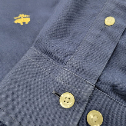 【中古品】【メンズ】 Brooks Brothers ブルックスブラザーズ 1818 REGENT LS BD SHIRT ロングスリーブ ボタンダウン シャツ 長袖 トップス 145-250610-as-26-izu サイズ：L カラー：ネイビー 万代Net店