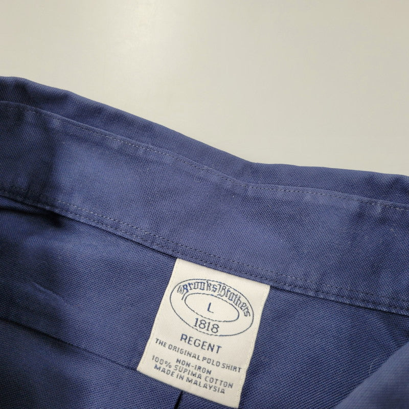 【中古品】【メンズ】 Brooks Brothers ブルックスブラザーズ 1818 REGENT LS BD SHIRT ロングスリーブ ボタンダウン シャツ 長袖 トップス 145-250610-as-26-izu サイズ：L カラー：ネイビー 万代Net店