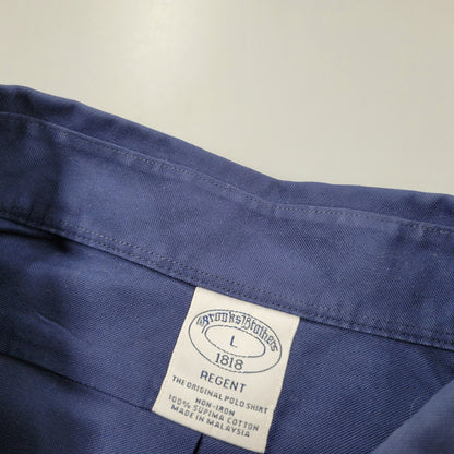 【中古品】【メンズ】 Brooks Brothers ブルックスブラザーズ 1818 REGENT LS BD SHIRT ロングスリーブ ボタンダウン シャツ 長袖 トップス 145-250610-as-26-izu サイズ：L カラー：ネイビー 万代Net店