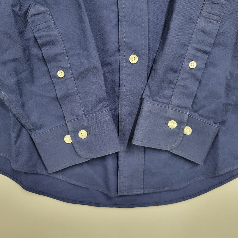 【中古品】【メンズ】 Brooks Brothers ブルックスブラザーズ 1818 REGENT LS BD SHIRT ロングスリーブ ボタンダウン シャツ 長袖 トップス 145-250610-as-26-izu サイズ：L カラー：ネイビー 万代Net店