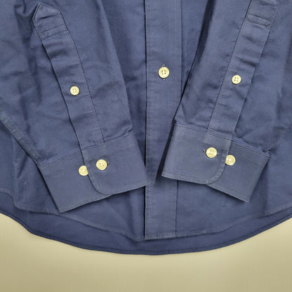 【中古品】【メンズ】 Brooks Brothers ブルックスブラザーズ 1818 REGENT LS BD SHIRT ロングスリーブ ボタンダウン シャツ 長袖 トップス 145-250610-as-26-izu サイズ：L カラー：ネイビー 万代Net店