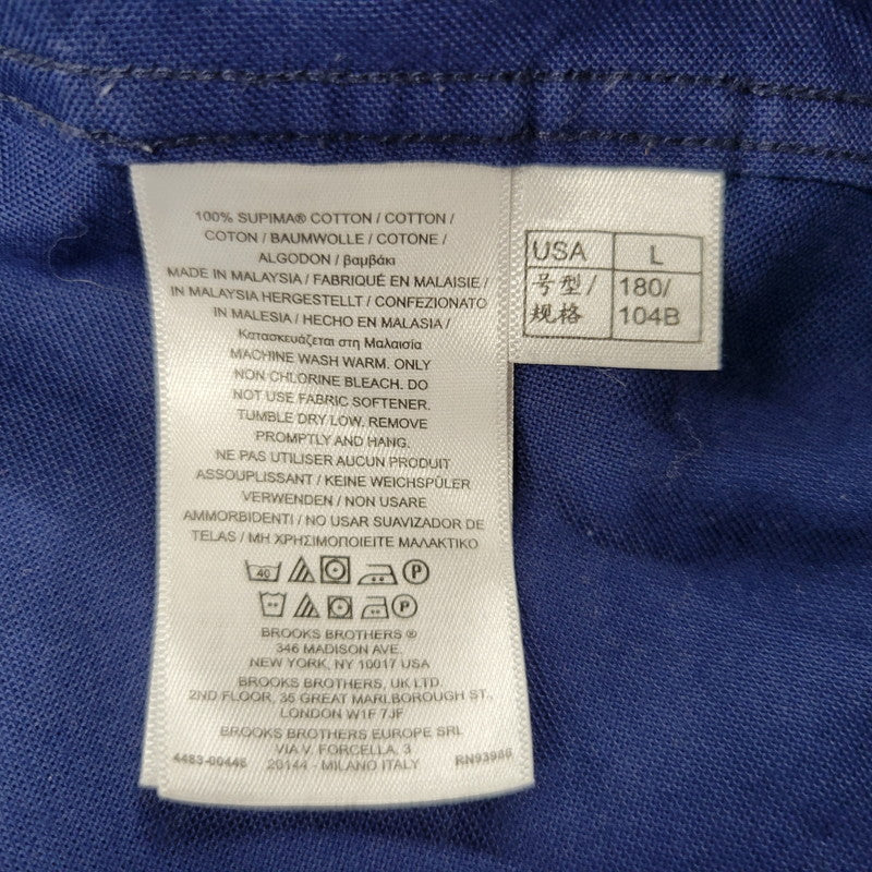 【中古品】【メンズ】 Brooks Brothers ブルックスブラザーズ 1818 REGENT LS BD SHIRT ロングスリーブ ボタンダウン シャツ 長袖 トップス 145-250610-as-26-izu サイズ：L カラー：ネイビー 万代Net店