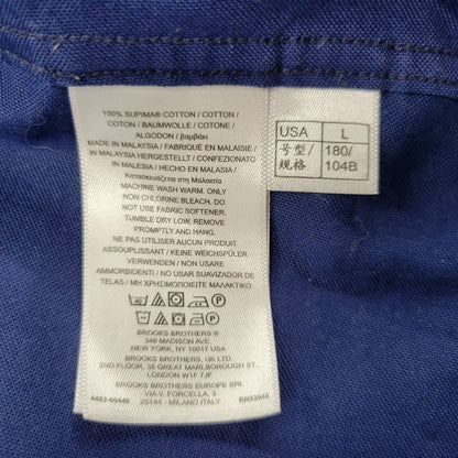 【中古品】【メンズ】 Brooks Brothers ブルックスブラザーズ 1818 REGENT LS BD SHIRT ロングスリーブ ボタンダウン シャツ 長袖 トップス 145-250610-as-26-izu サイズ：L カラー：ネイビー 万代Net店