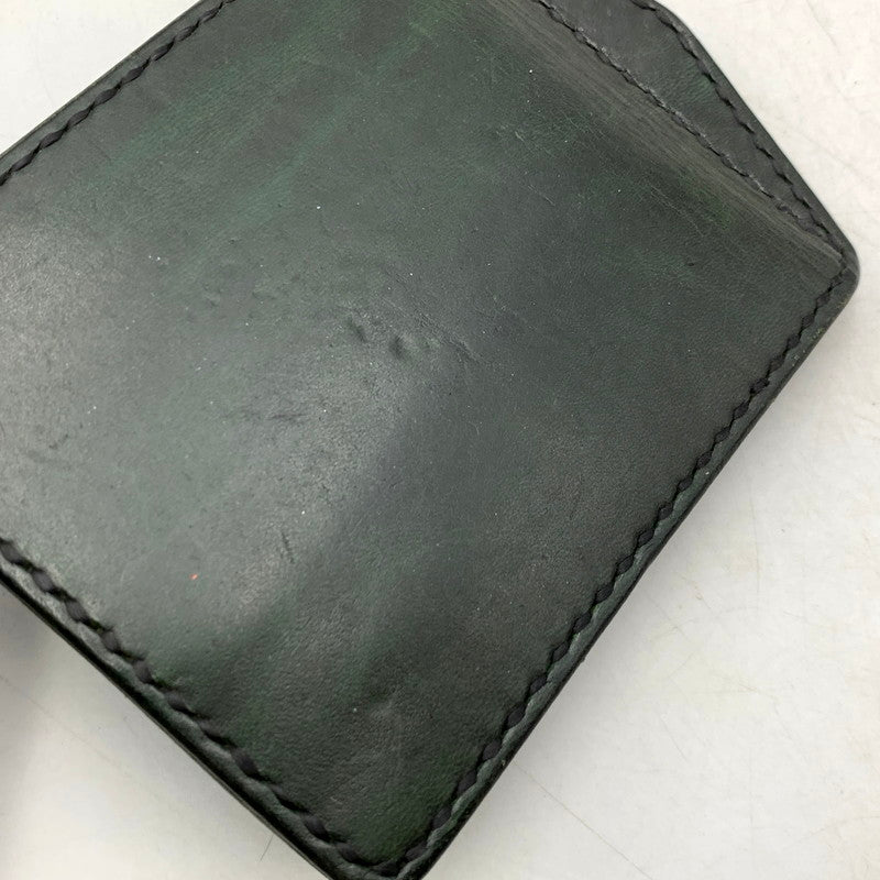 【中古品】【メンズ/レディース】 SAMURAI CRAFT サムライ クラフト MONEY CLIP COMPACT LEATHER WALLET マネー クリップ コンパクト レザー ウォレット 財布 201-250610-ya-13-izu カラー：GREEN 万代Net店