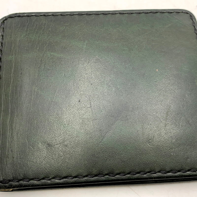 【中古品】【メンズ/レディース】 SAMURAI CRAFT サムライ クラフト MONEY CLIP COMPACT LEATHER WALLET マネー クリップ コンパクト レザー ウォレット 財布 201-250610-ya-13-izu カラー：GREEN 万代Net店