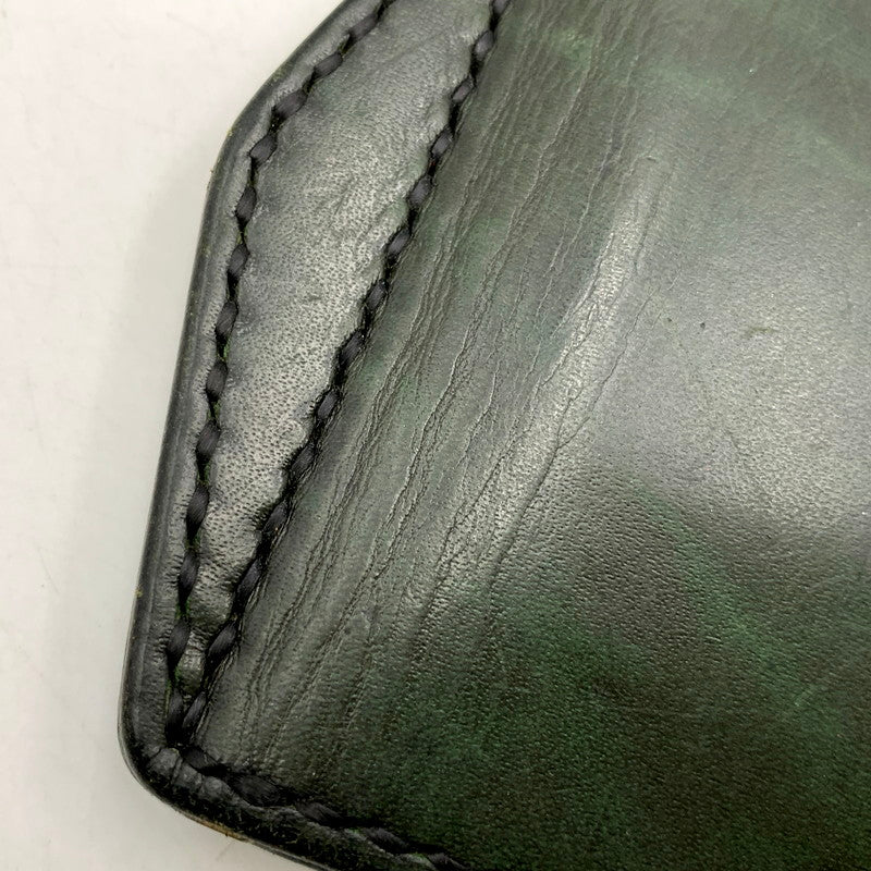 【中古品】【メンズ/レディース】 SAMURAI CRAFT サムライ クラフト MONEY CLIP COMPACT LEATHER WALLET マネー クリップ コンパクト レザー ウォレット 財布 201-250610-ya-13-izu カラー：GREEN 万代Net店