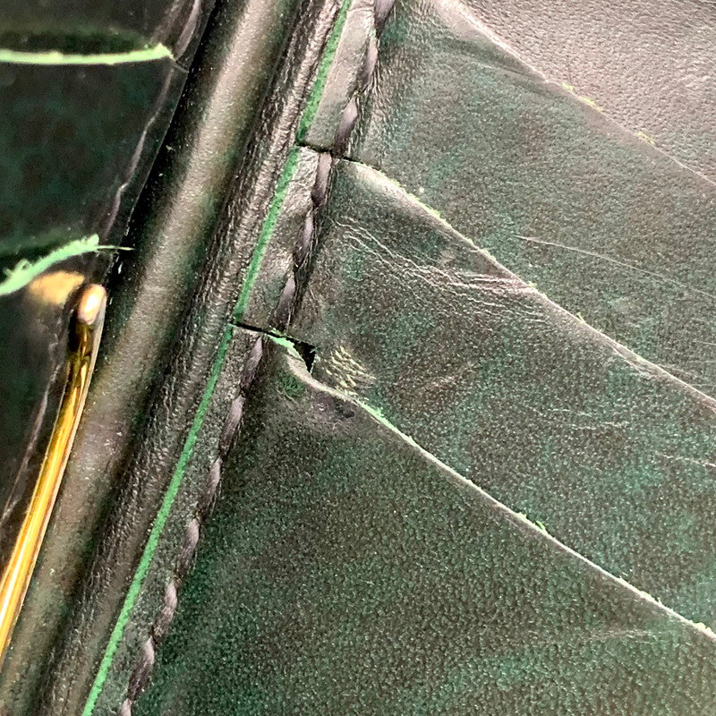 【中古品】【メンズ/レディース】 SAMURAI CRAFT サムライ クラフト MONEY CLIP COMPACT LEATHER WALLET マネー クリップ コンパクト レザー ウォレット 財布 201-250610-ya-13-izu カラー：GREEN 万代Net店