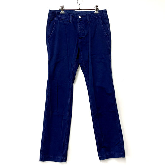 【中古品】【メンズ】 BURGUS PLUS バーガスプラス BUTTON FLY CHINO PANTS LOT401 ボタンフライ チノパンツ ボトムス 156-250708-as-36-izu サイズ：32 カラー：ブルー 万代Net店