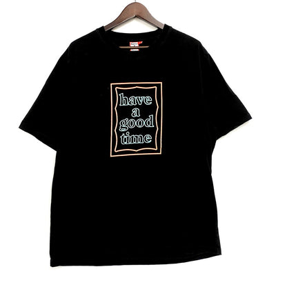 【中古品】【メンズ】 HAVE A GOOD TIME ハブアグッドタイム SS LOGO TEE ショートスリーブ ロゴ Tシャツ 半袖 トップス 142-250610-as-38-izu サイズ：XL カラー：ブラック 万代Net店
