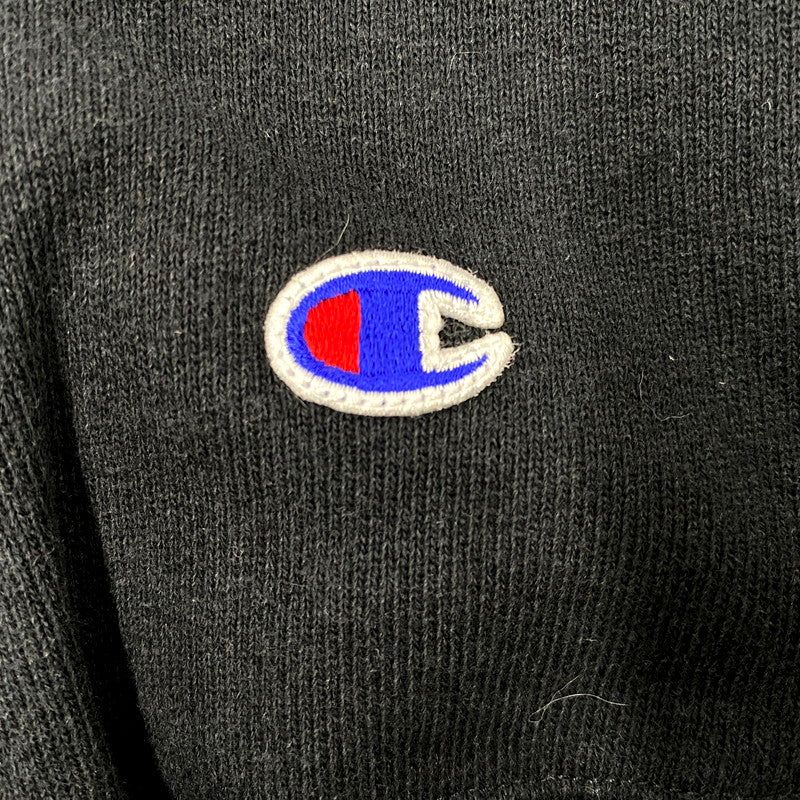 【中古品】【メンズ】 Champion チャンピオン REVERSE WEAVE COLLEGE LOGO BACK PRINT ZIP HOODIE C3-W115 リバースウィーブ カレッジロゴ バックプリント ジップ フーディ パーカー 長袖 トップス 148-250610-as-39-izu サイズ：M カラー：ブラック 万代Net店