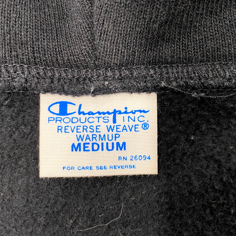 【中古品】【メンズ】 Champion チャンピオン REVERSE WEAVE COLLEGE LOGO BACK PRINT ZIP HOODIE C3-W115 リバースウィーブ カレッジロゴ バックプリント ジップ フーディ パーカー 長袖 トップス 148-250610-as-39-izu サイズ：M カラー：ブラック 万代Net店
