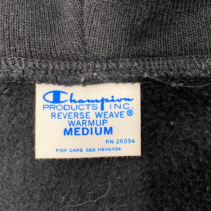 【中古品】【メンズ】 Champion チャンピオン REVERSE WEAVE COLLEGE LOGO BACK PRINT ZIP HOODIE C3-W115 リバースウィーブ カレッジロゴ バックプリント ジップ フーディ パーカー 長袖 トップス 148-250610-as-39-izu サイズ：M カラー：ブラック 万代Net店