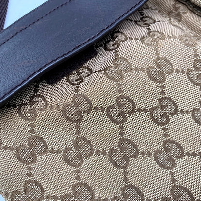 【中古品】【メンズ/レディース】 GUCCI グッチ 28566 GG キャンバス WAIST POUCH ウエストポーチ 鞄 カバン ボディバッグ 180-250605-ma-06-izu カラー：茶系 万代Net店