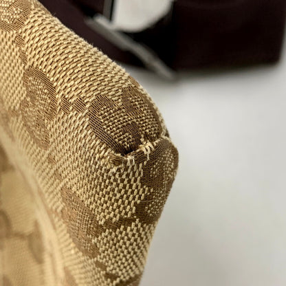 【中古品】【メンズ/レディース】 GUCCI グッチ 28566 GG キャンバス WAIST POUCH ウエストポーチ 鞄 カバン ボディバッグ 180-250605-ma-06-izu カラー：茶系 万代Net店