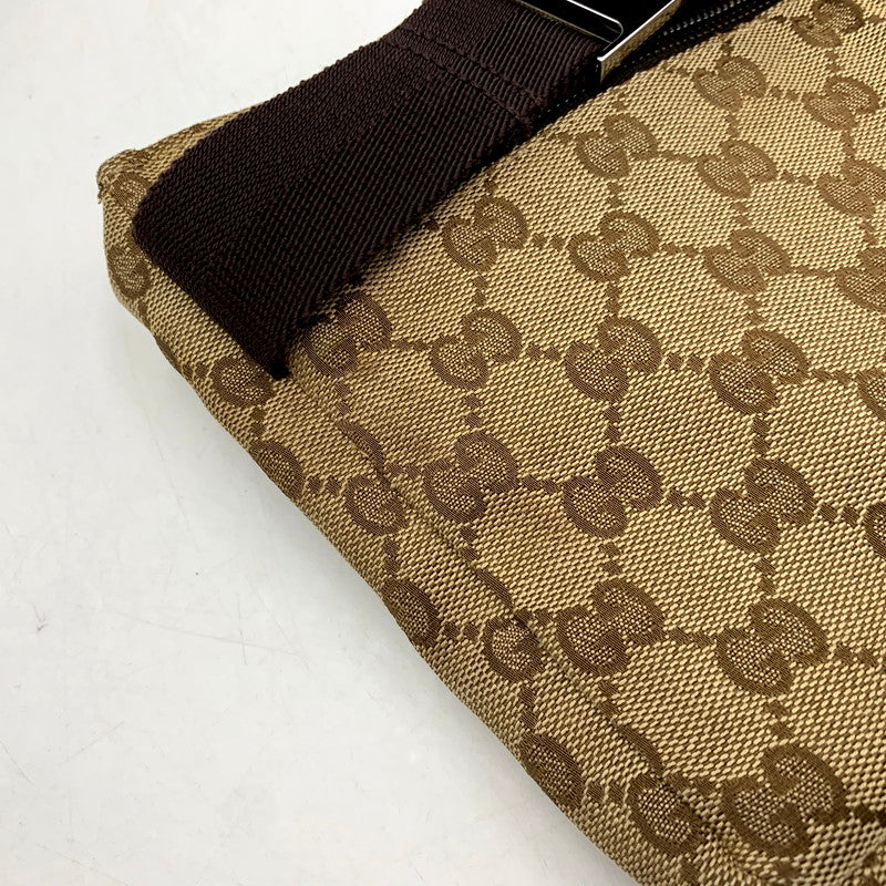 【中古品】【メンズ/レディース】 GUCCI グッチ 28566 GG キャンバス WAIST POUCH ウエストポーチ 鞄 カバン ボディバッグ 180-250605-ma-06-izu カラー：茶系 万代Net店