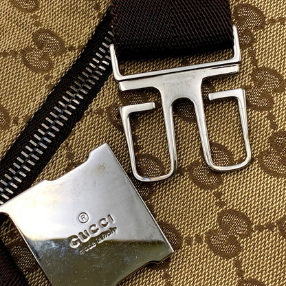 【中古品】【メンズ/レディース】 GUCCI グッチ 28566 GG キャンバス WAIST POUCH ウエストポーチ 鞄 カバン ボディバッグ 180-250605-ma-06-izu カラー：茶系 万代Net店