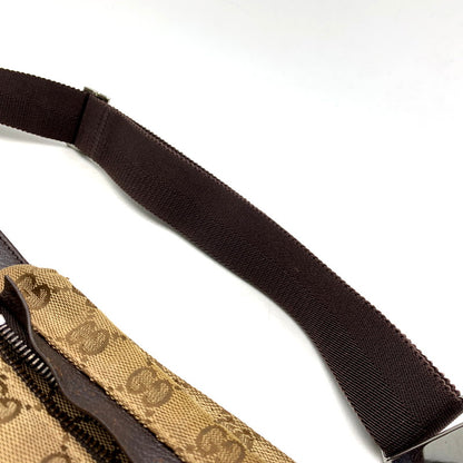【中古品】【メンズ/レディース】 GUCCI グッチ 28566 GG キャンバス WAIST POUCH ウエストポーチ 鞄 カバン ボディバッグ 180-250605-ma-06-izu カラー：茶系 万代Net店