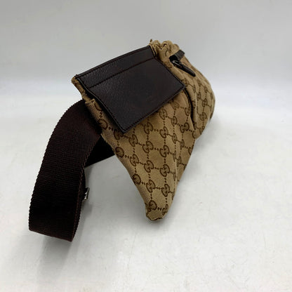 【中古品】【メンズ/レディース】 GUCCI グッチ 28566 GG キャンバス WAIST POUCH ウエストポーチ 鞄 カバン ボディバッグ 180-250605-ma-06-izu カラー：茶系 万代Net店