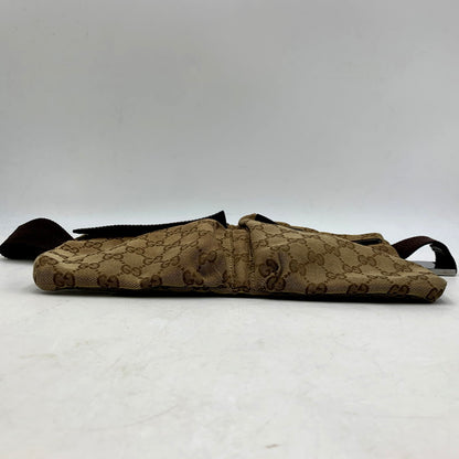 【中古品】【メンズ/レディース】 GUCCI グッチ 28566 GG キャンバス WAIST POUCH ウエストポーチ 鞄 カバン ボディバッグ 180-250605-ma-06-izu カラー：茶系 万代Net店